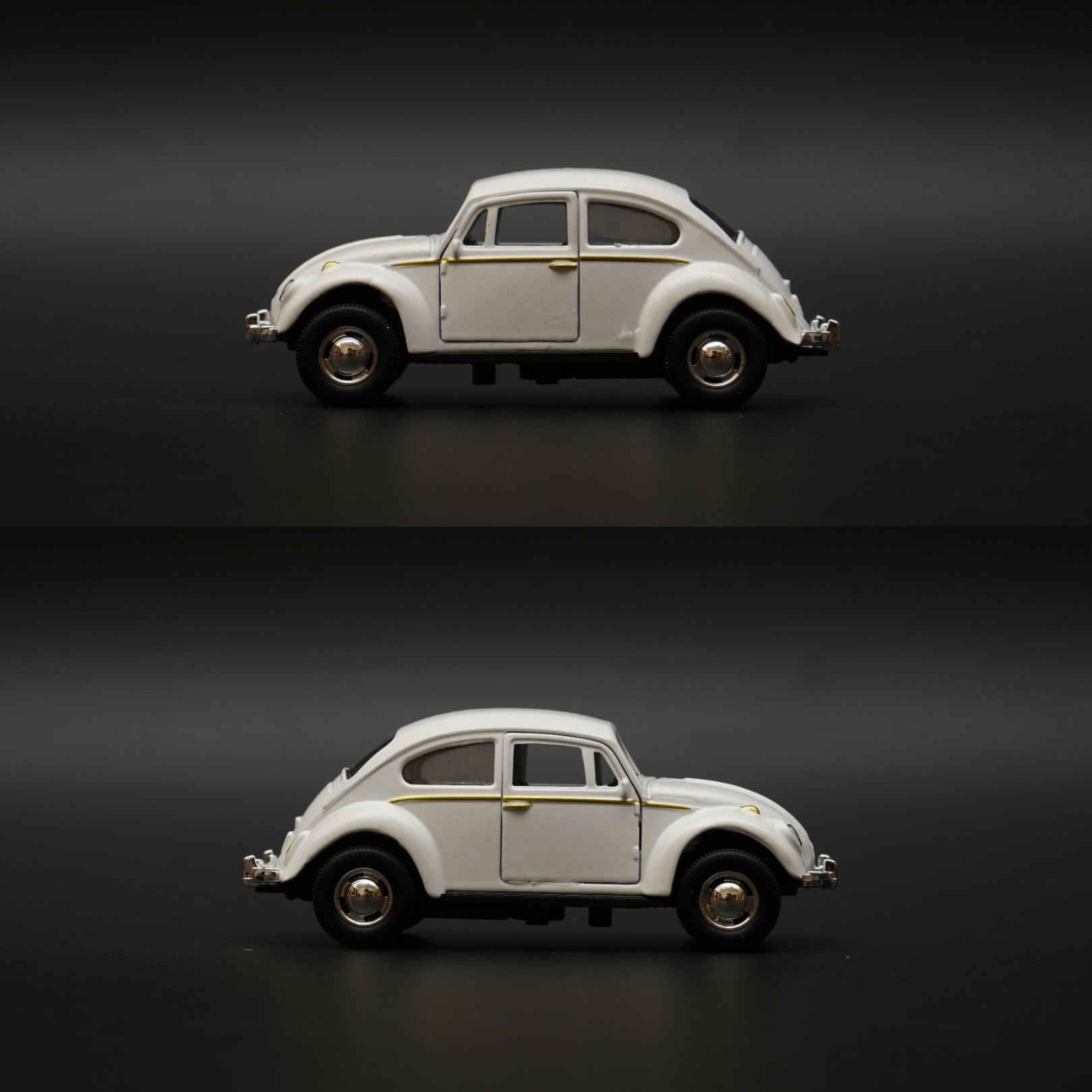 1:43 Beetle Metal Body White Diecast -  Kunju Vandi  