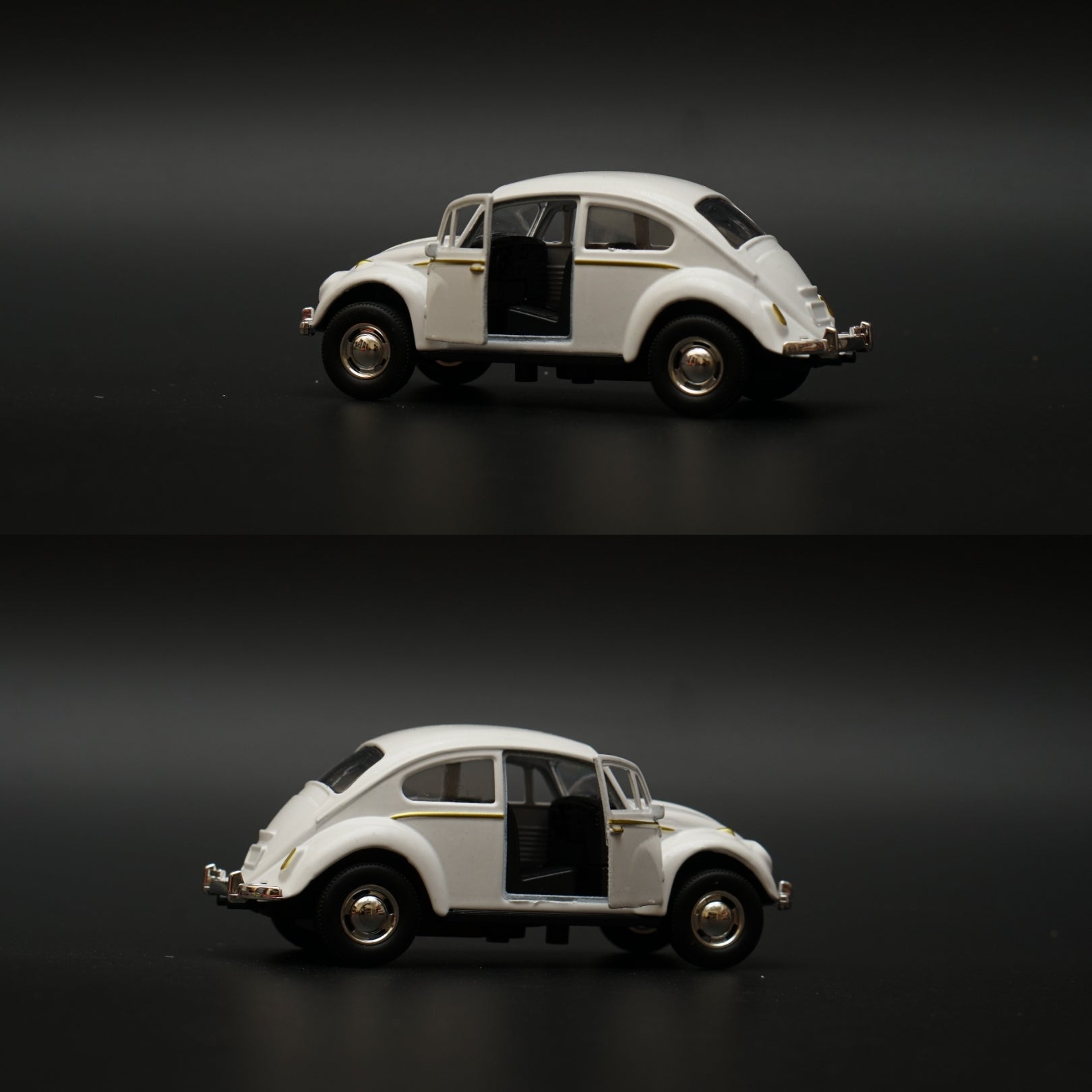 1:43 Beetle Metal Body White Diecast -  Kunju Vandi  