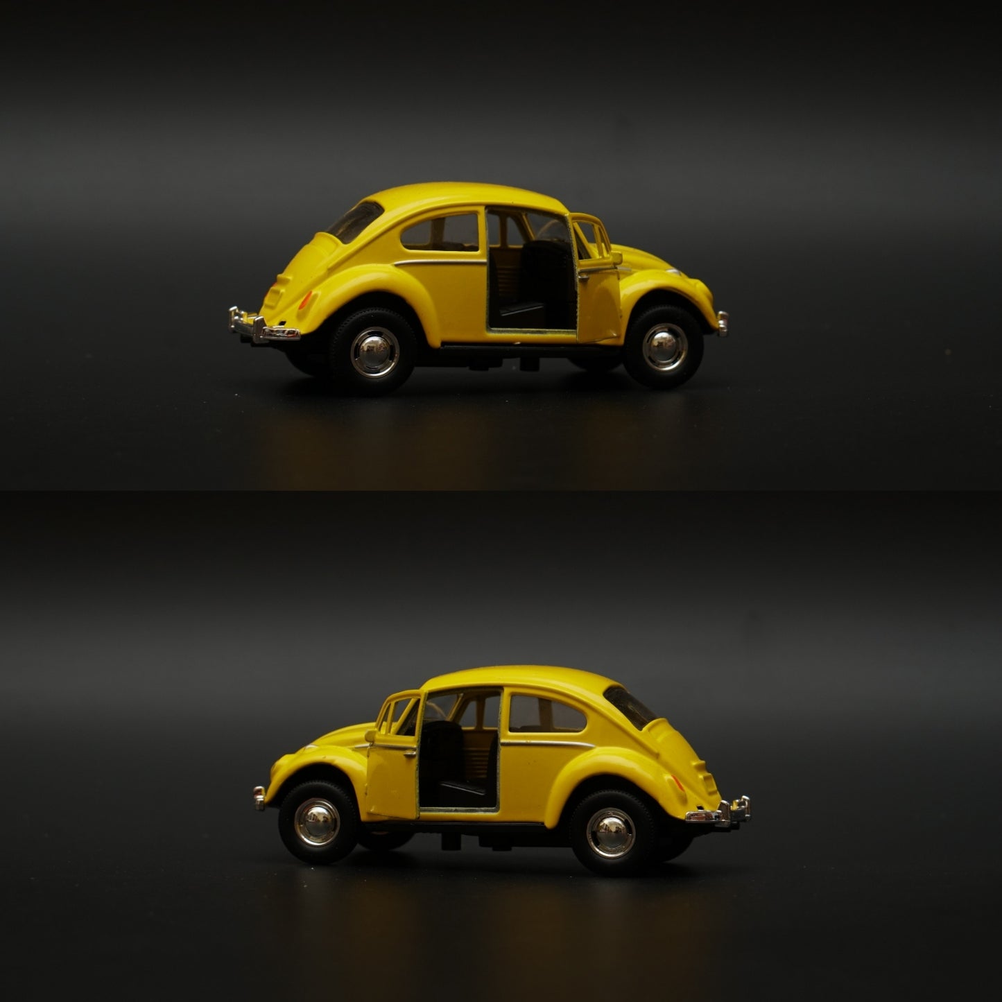 1:43 Beetle Metal Body Yellow Diecast -  Kunju Vandi  