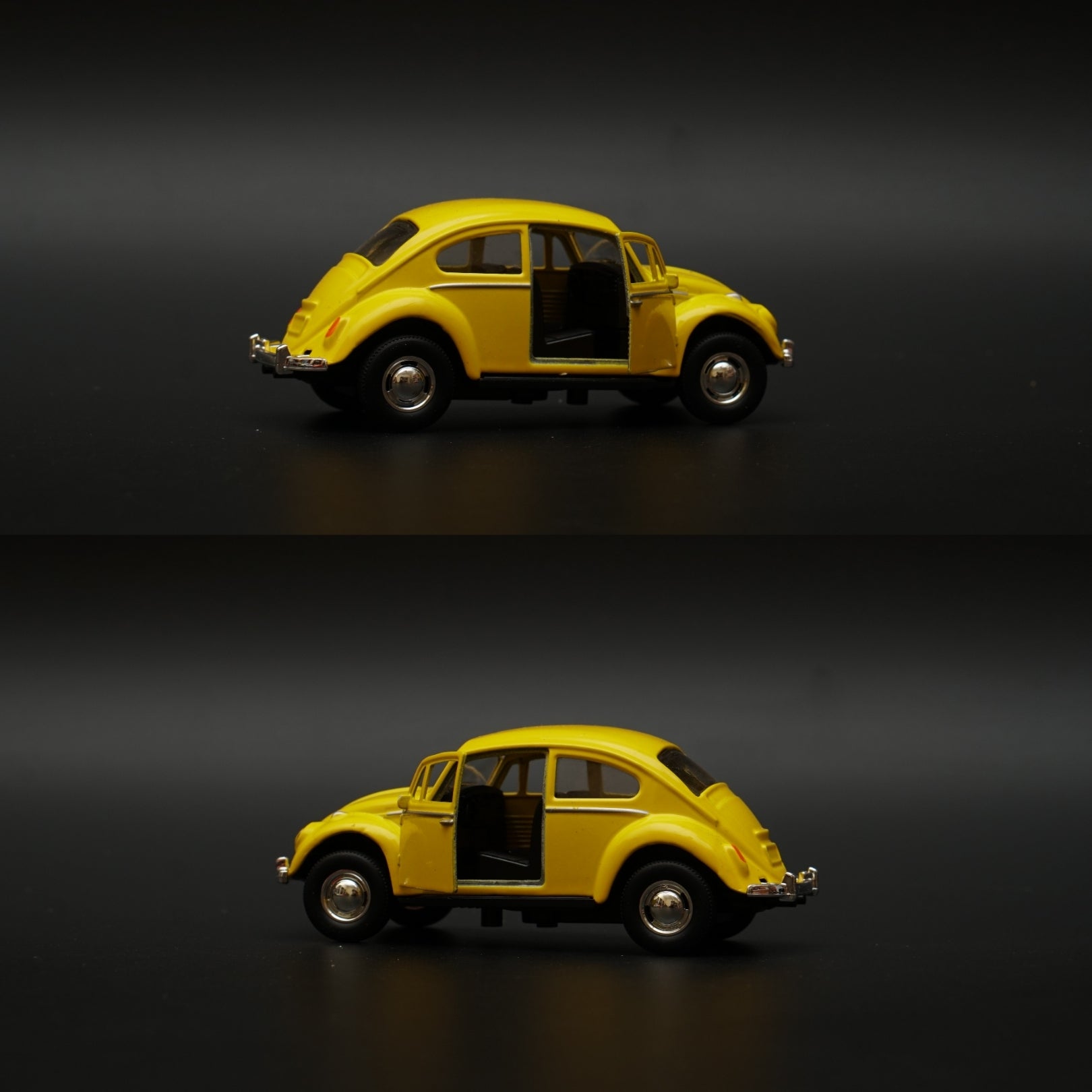1:43 Beetle Metal Body Yellow Diecast -  Kunju Vandi  