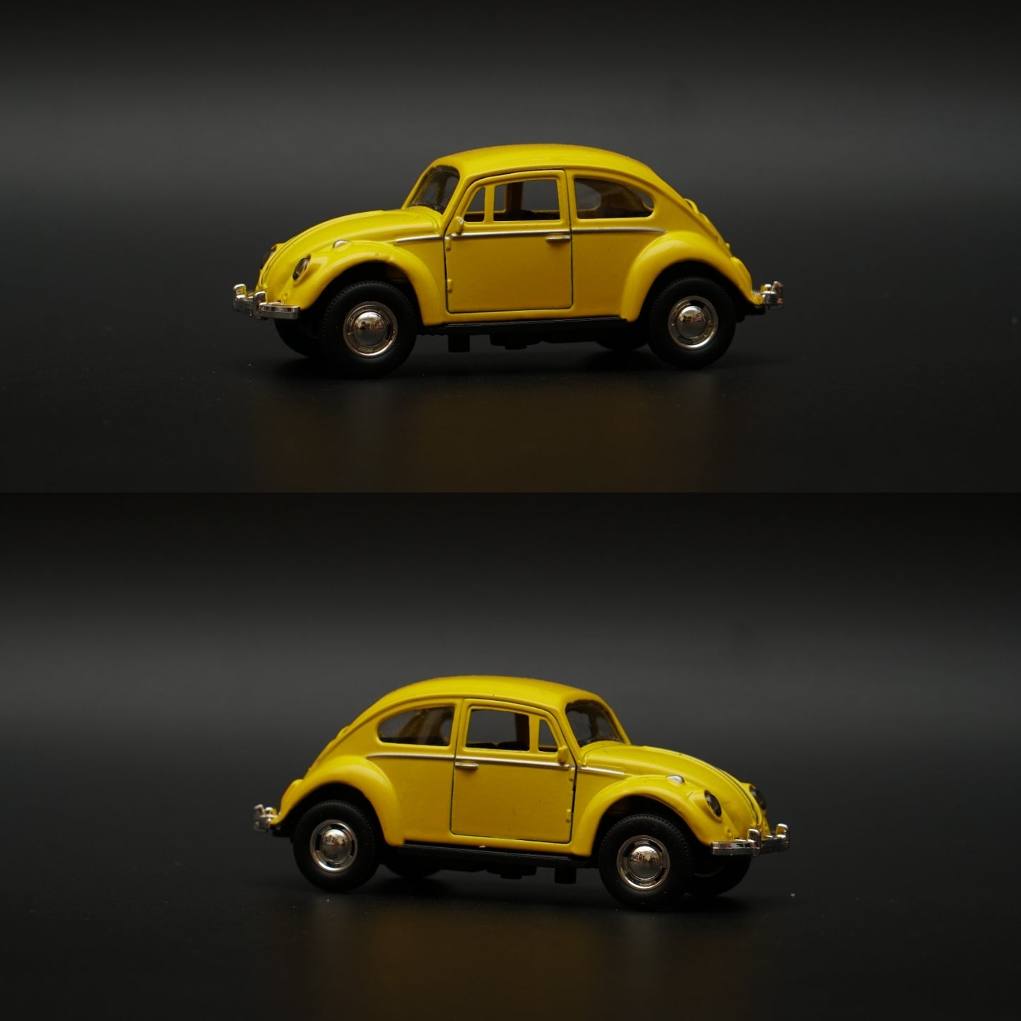 1:43 Beetle Metal Body Yellow Diecast -  Kunju Vandi  