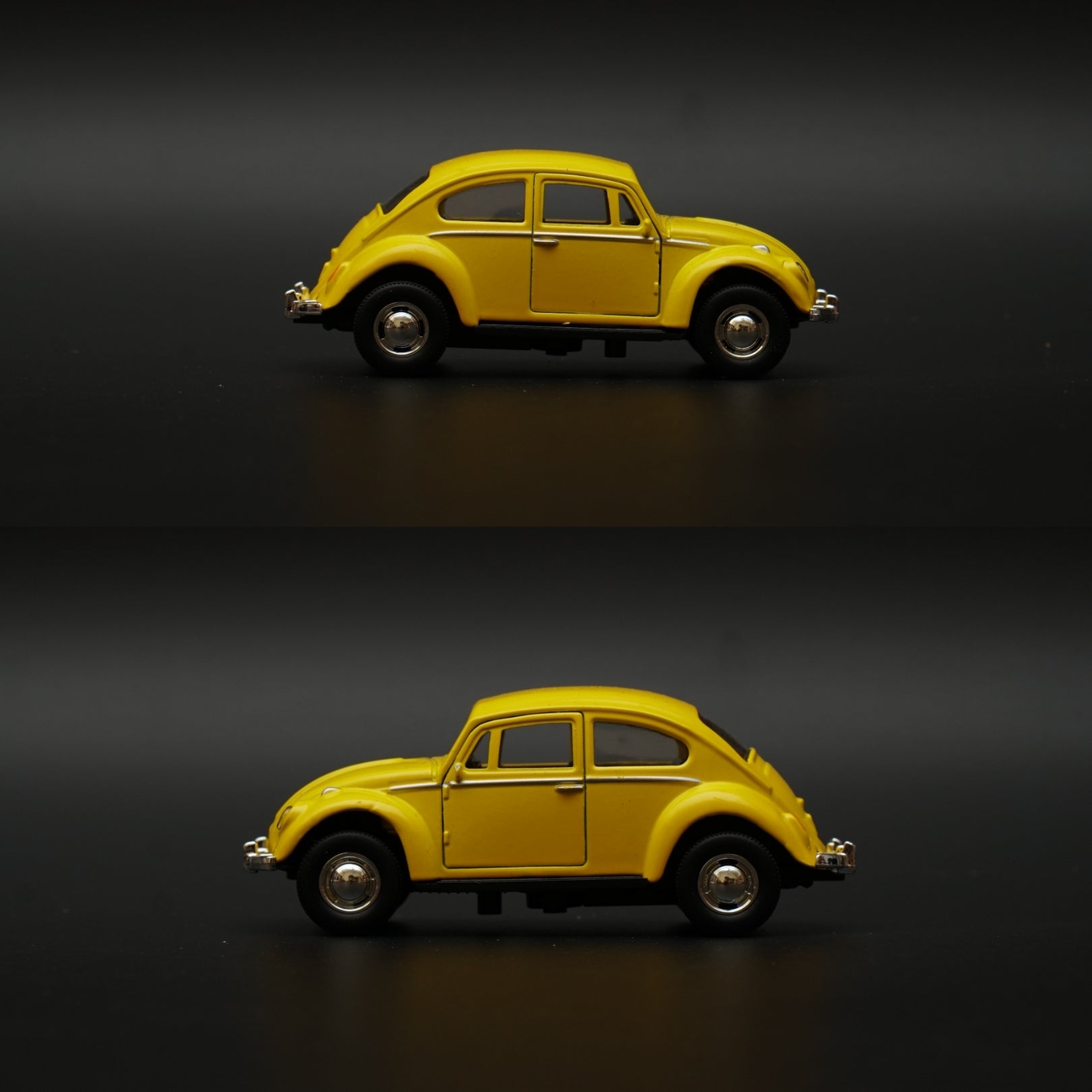 1:43 Beetle Metal Body Yellow Diecast -  Kunju Vandi  
