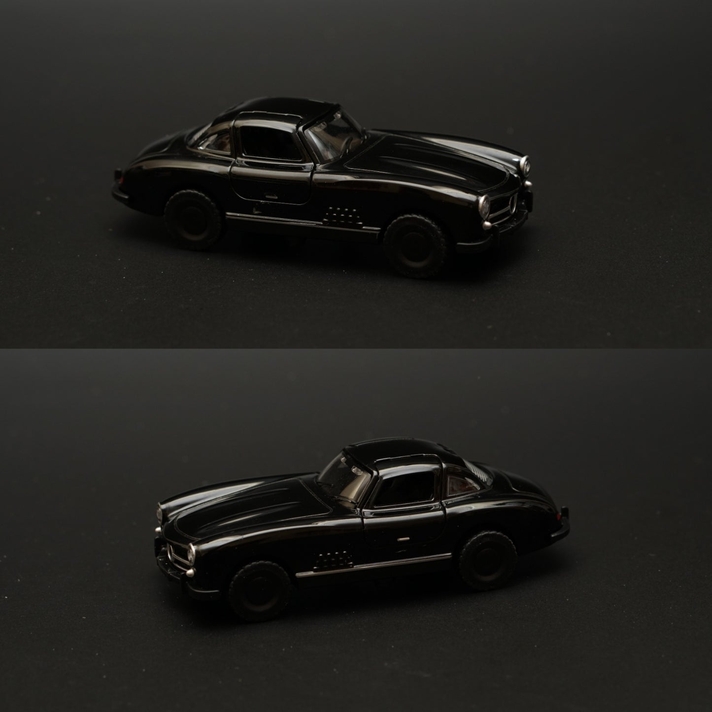 1:43 Benz 300 SL Metal Body Black Diecast -  Kunju Vandi  