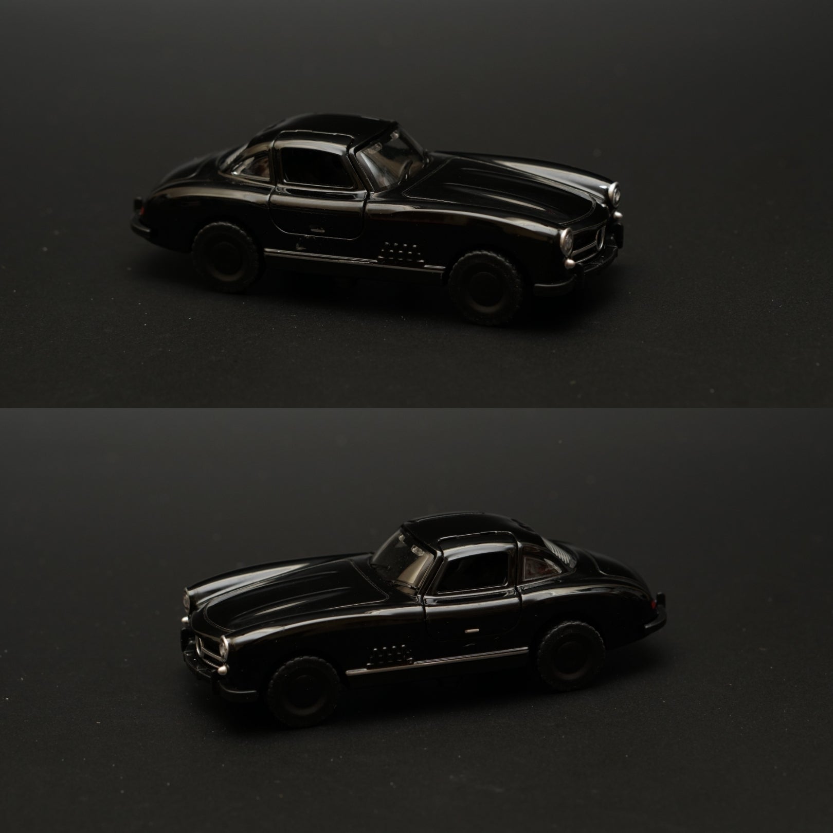 1:43 Benz 300 SL Metal Body Black Diecast -  Kunju Vandi  