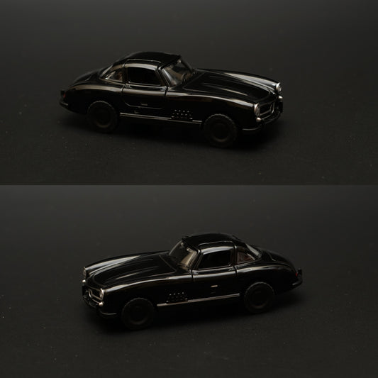 1:43 Benz 300 SL Metal Body Black Diecast -  Kunju Vandi  