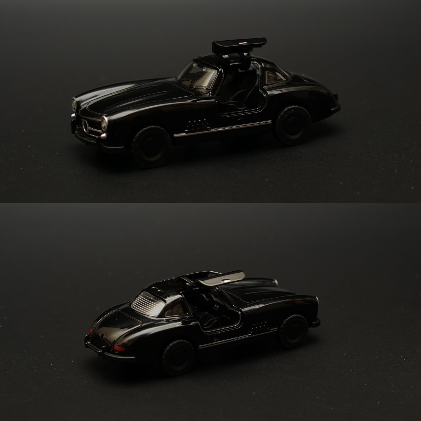 1:43 Benz 300 SL Metal Body Black Diecast -  Kunju Vandi  