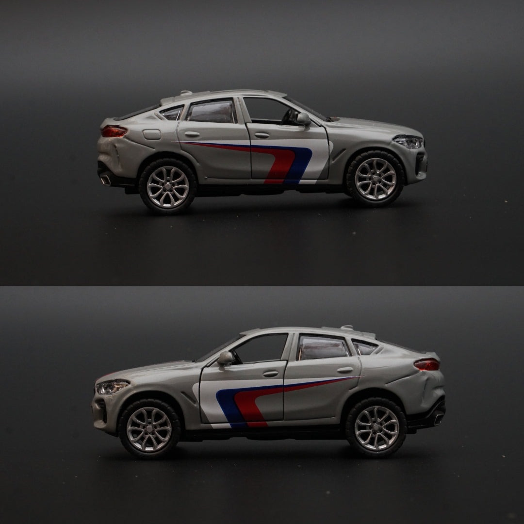 1:43 Bmw  Diecast Grey Strips -  Kunju Vandi  