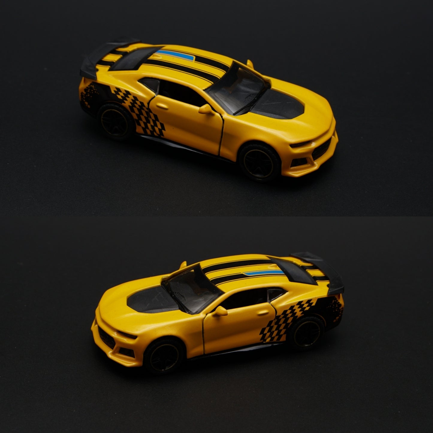 1:43 Camaro Diecast Yellow Strips -  Kunju Vandi  