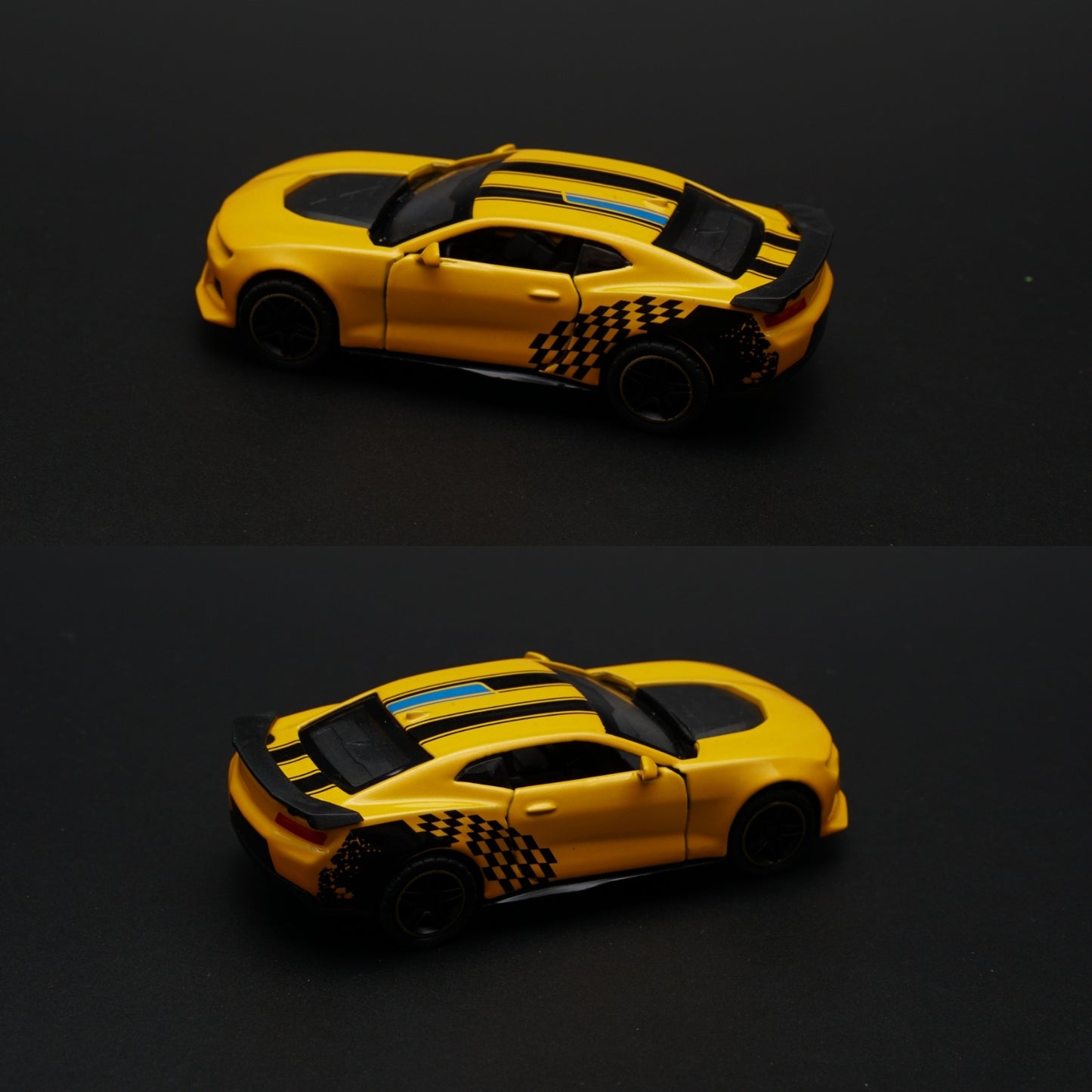 1:43 Camaro Diecast Yellow Strips -  Kunju Vandi  