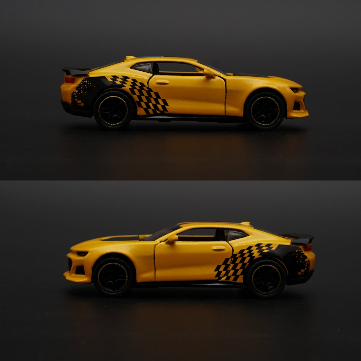 1:43 Camaro Diecast Yellow Strips -  Kunju Vandi  