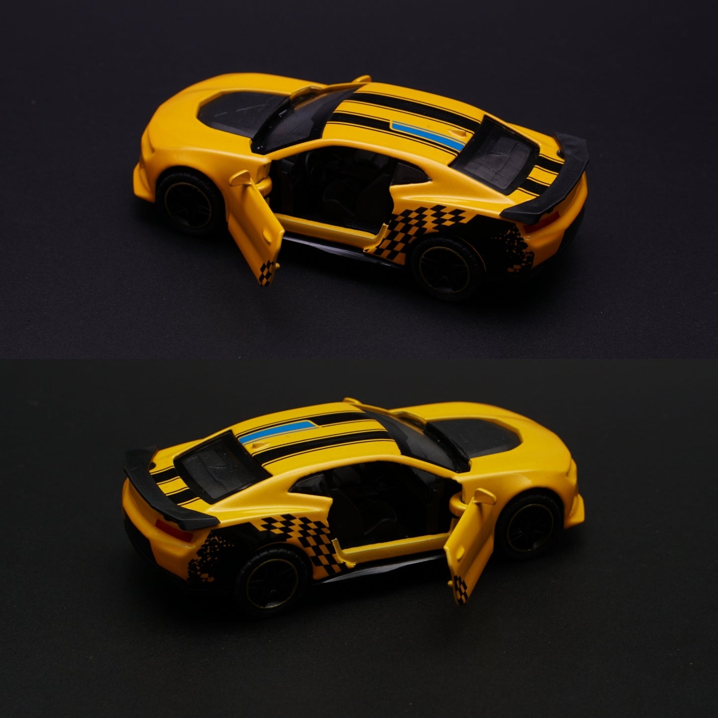 1:43 Camaro Diecast Yellow Strips -  Kunju Vandi  