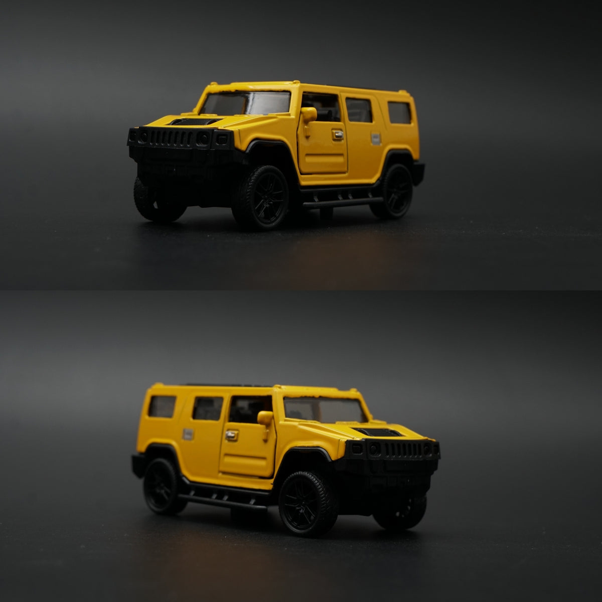 1:43 Diecast 2-Car Set | Hummer H2 Yellow + Mercedes-AMG G63 Black -  Kunju Vandi  