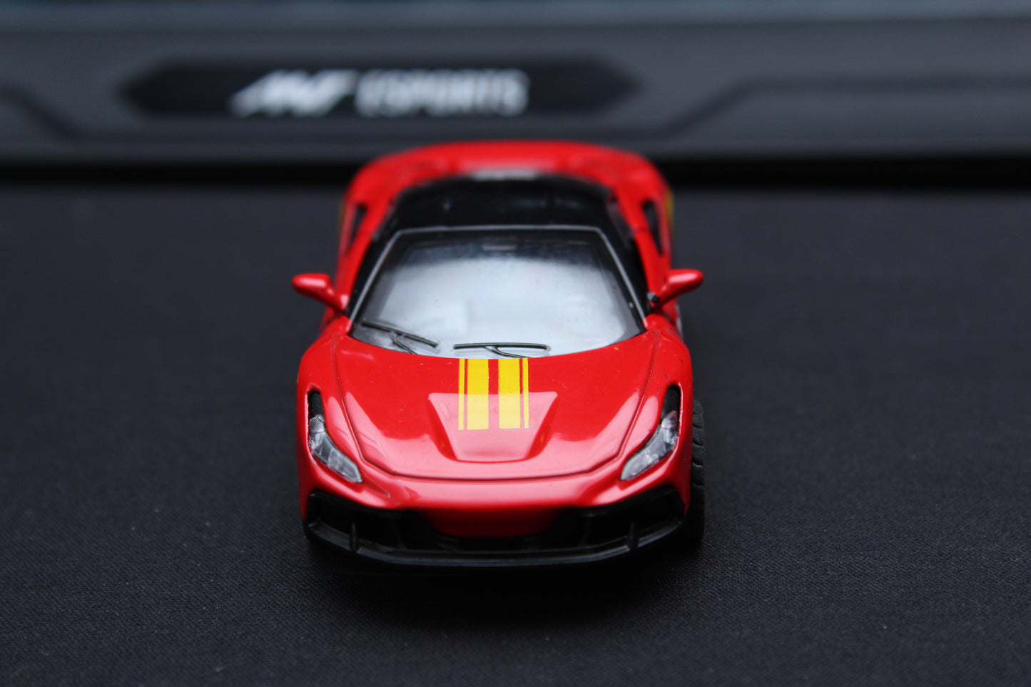 1:43 Ferrari Diecast Red (Yellow Strips) -  Kunju Vandi  