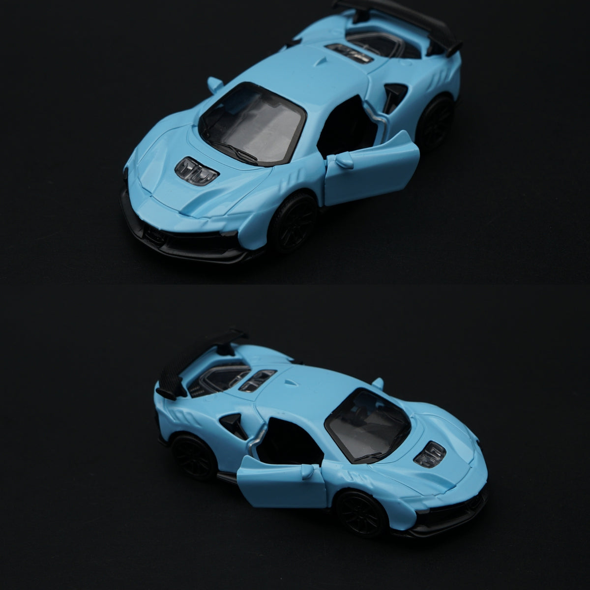 1:43 Ferrari Supercar Diecast — Baby Blue | Track-Ready Aero Edition -  Kunju Vandi  