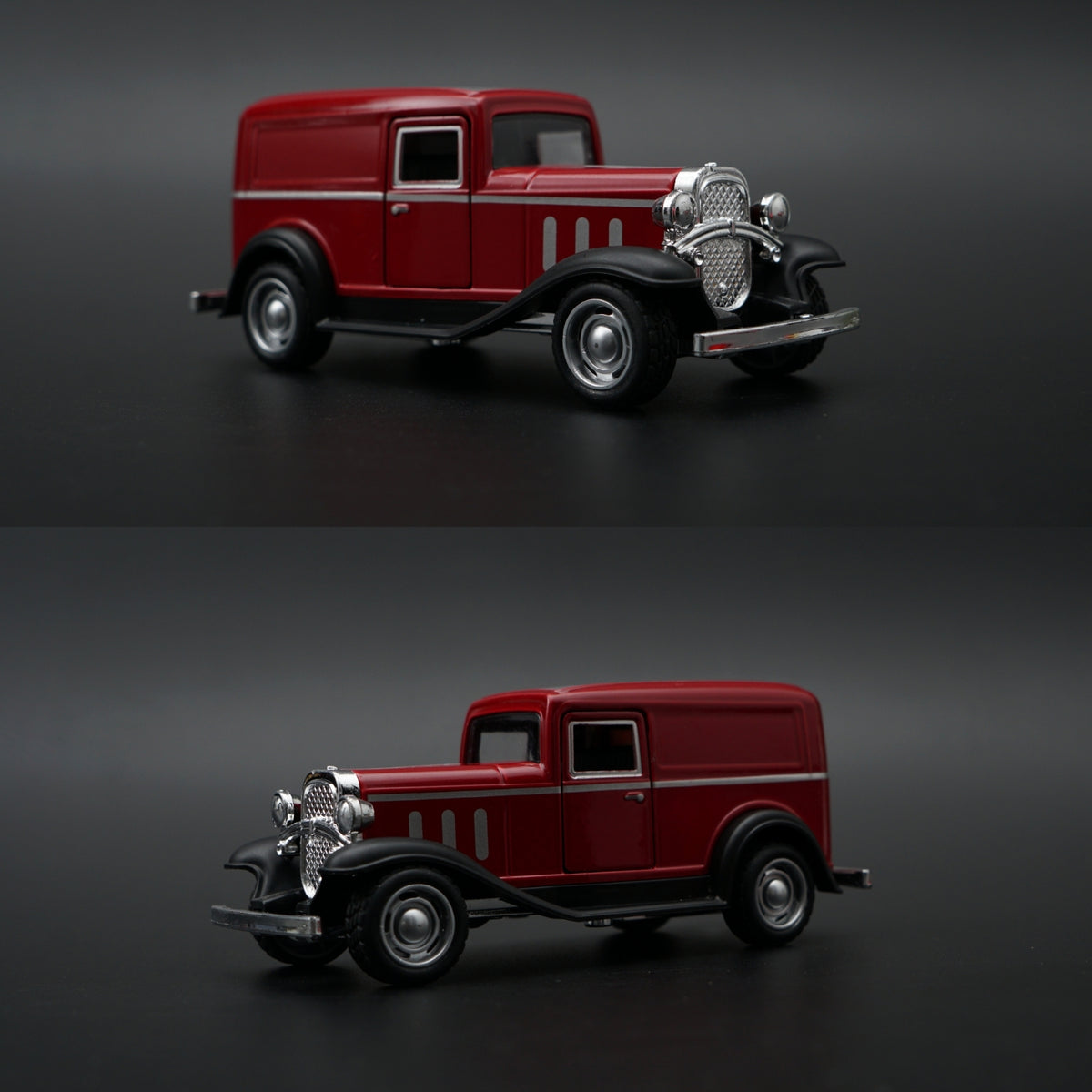 1:43 Ford Model A Delivery Van Diecast — Burgundy | 1930s American Classic -  Kunju Vandi  