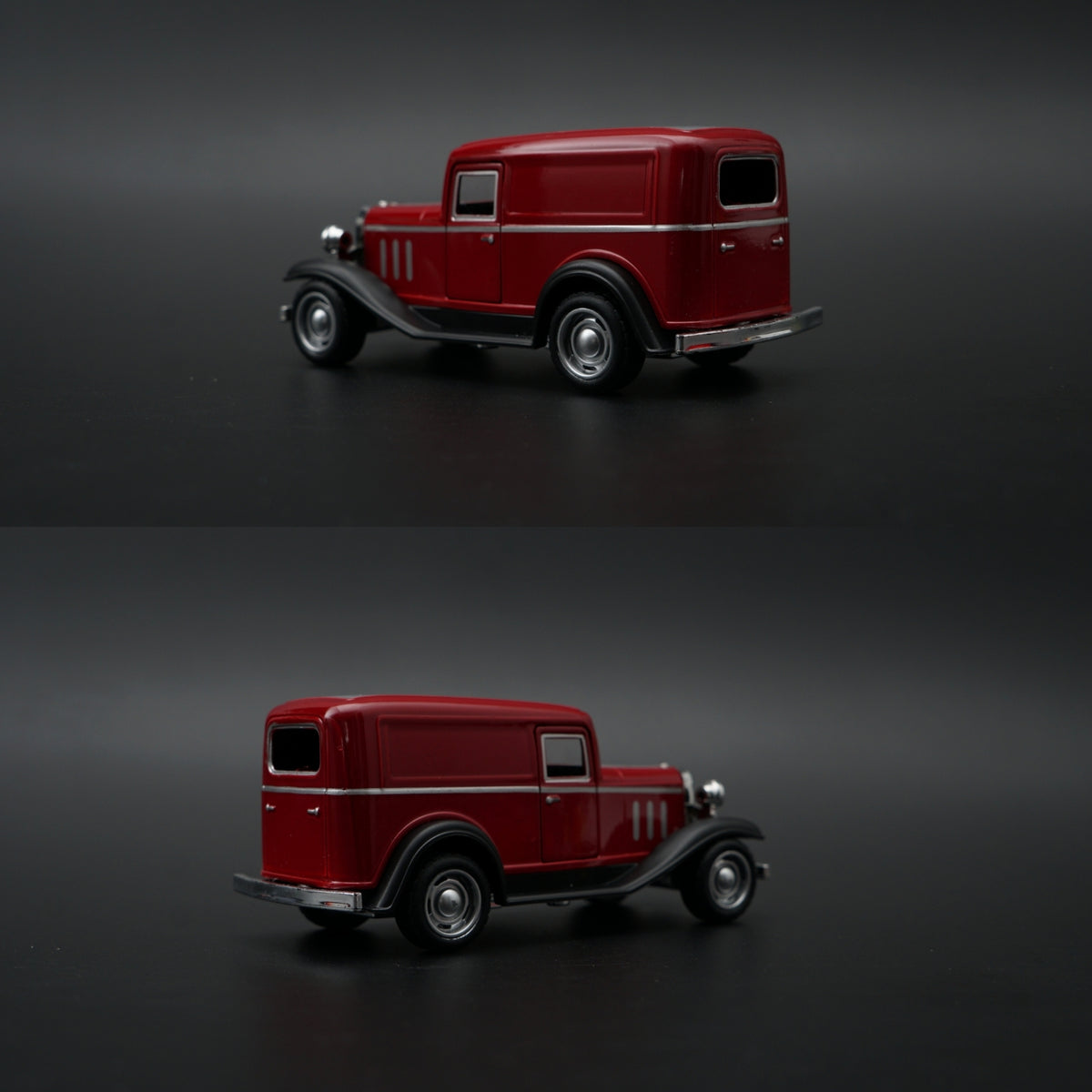 1:43 Ford Model A Delivery Van Diecast — Burgundy | 1930s American Classic -  Kunju Vandi  