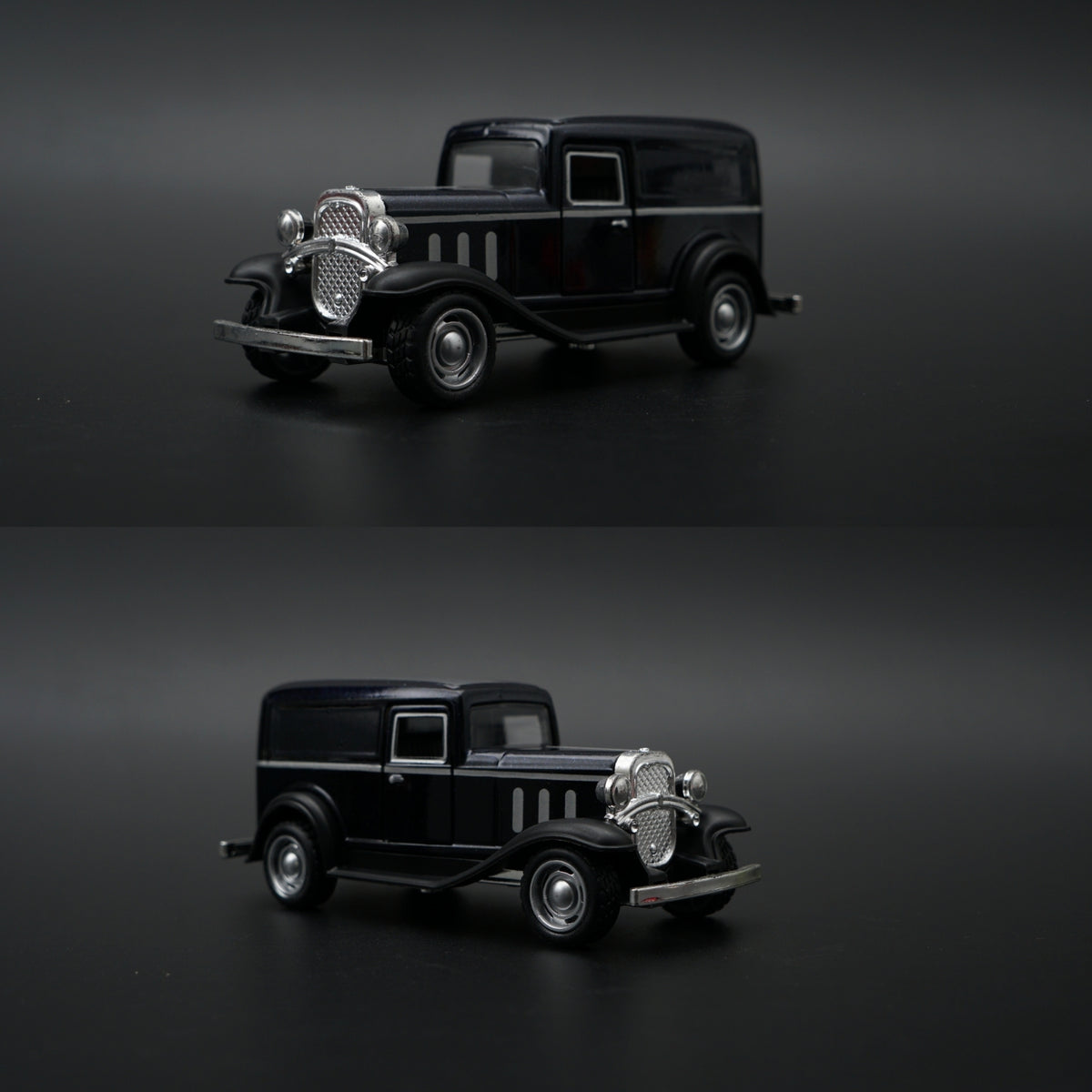 1:43 Ford Model A Delivery Van Diecast — Full Black | 1930s Dark Classic -  Kunju Vandi  