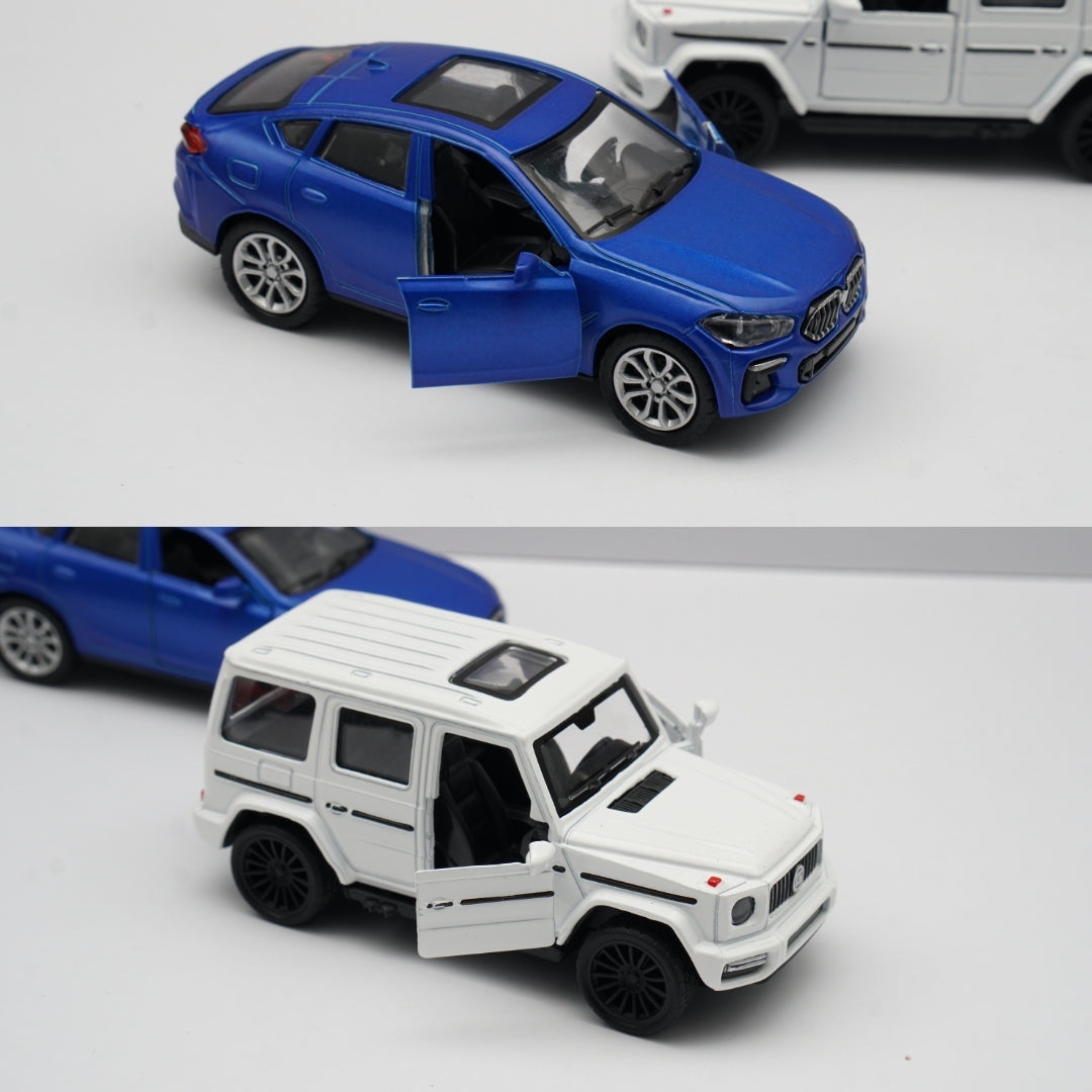 1:43 Gwagon , BMW Diecast Combo (White,Blue) -  Kunju Vandi  