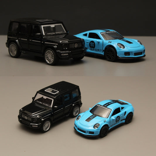 1:43 Gwagon, Porsche Diecast Combo -  Kunju Vandi  