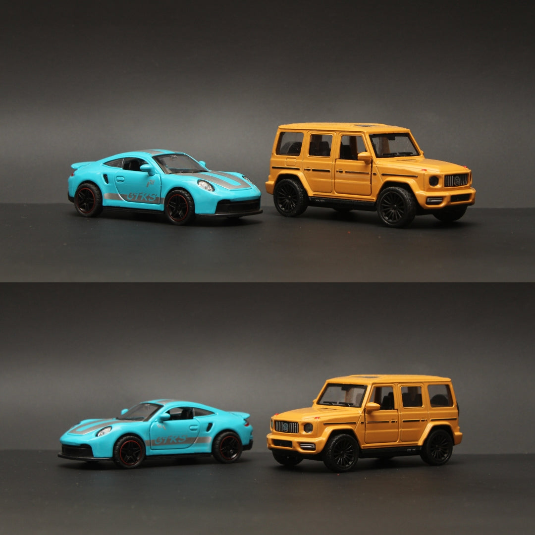 1:43 Gwagon, Porsche Diecast Combo -  Kunju Vandi  