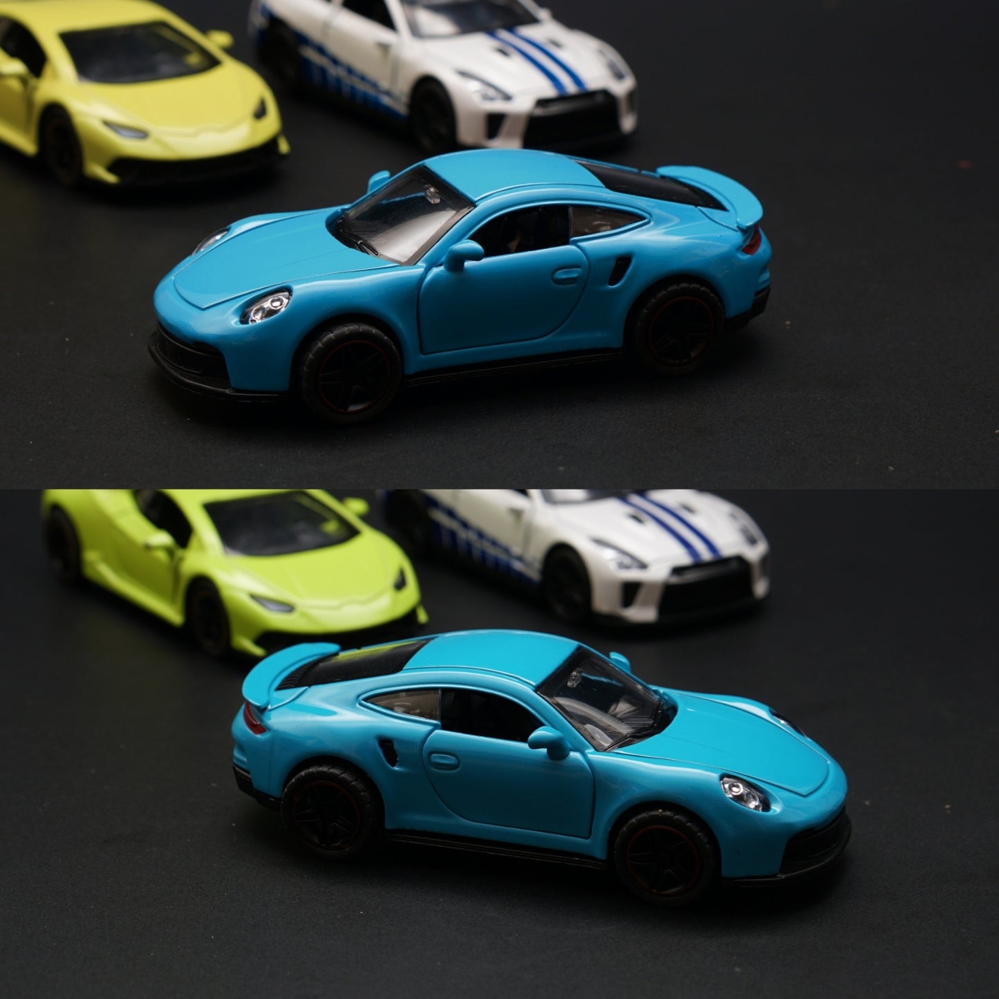 1:43 Lambo, GTR, Porsche Diecast Combo (Green , White, Blue ) -  Kunju Vandi  