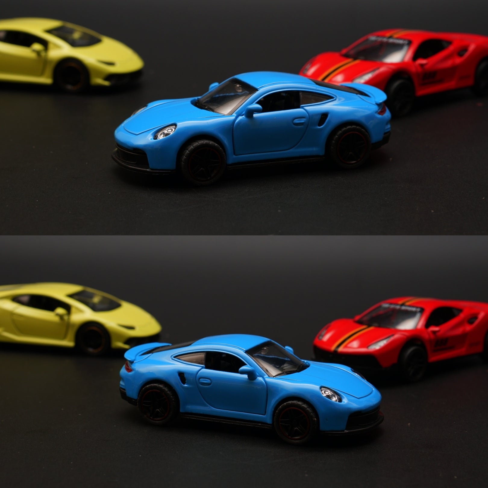 1:43 Lambo, Porsche, Ferrari Diecast Combo (Green,Blue,Red) -  Kunju Vandi  