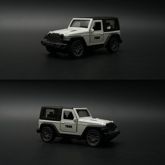 1:43 Mahindra Thar Diecast — Classic White | India's Iconic Off-Roader -  Kunju Vandi