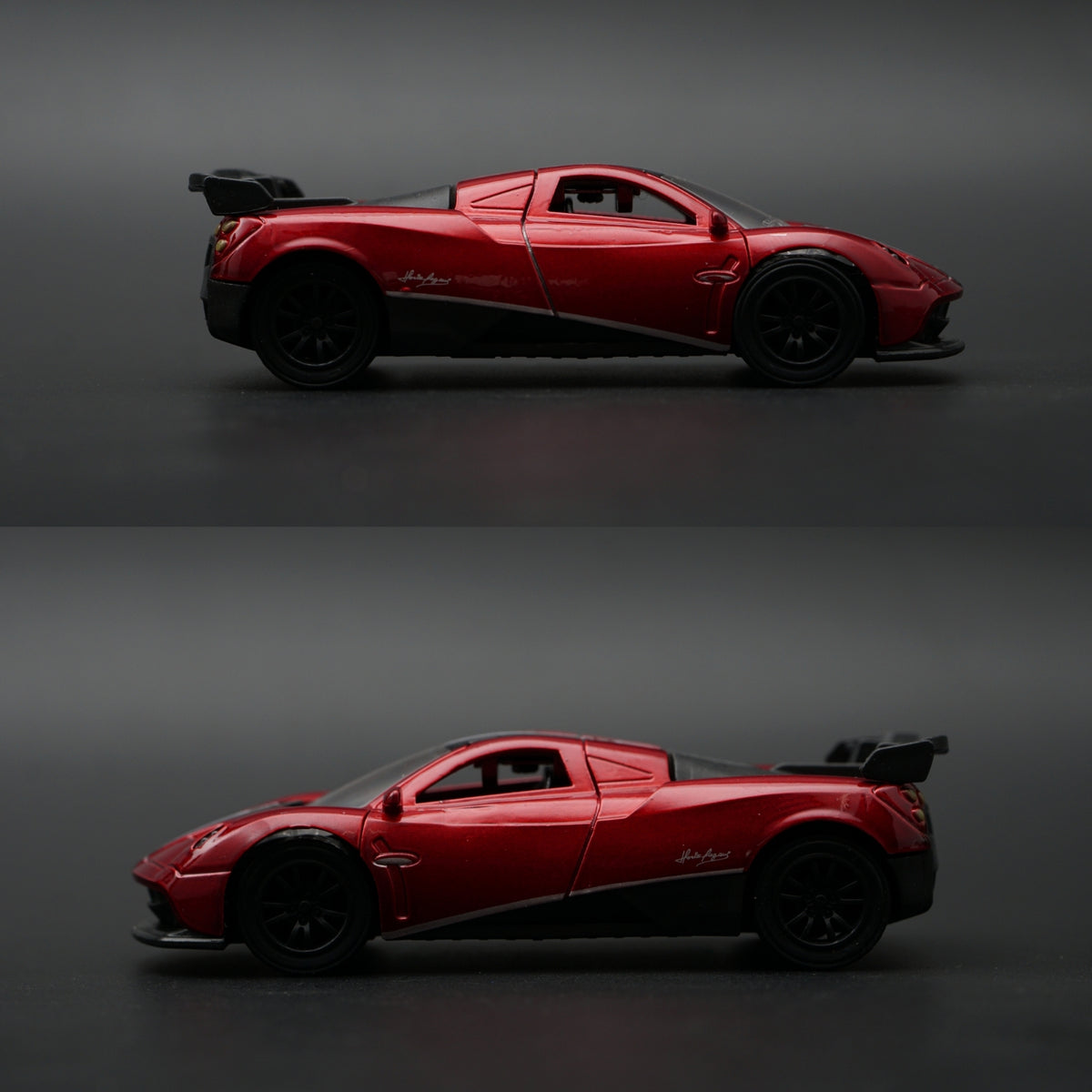 1:43 Pagani Zonda Diecast — Metallic Red | Racing Stripe Hypercar Model -  Kunju Vandi  