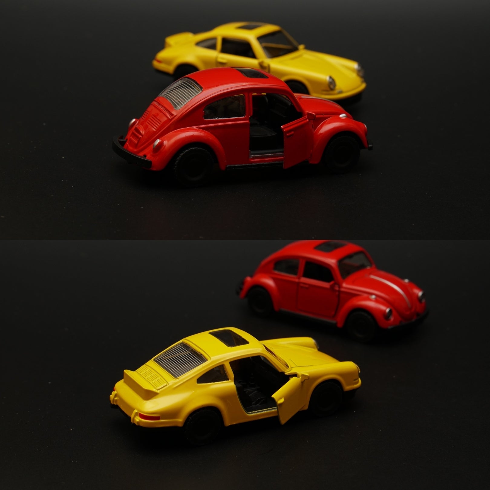 1:43 Porsche, Beetle Diecast Combo (Yellow, Red) -  Kunju Vandi  