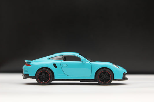 1:43 Porsche Blue Metal Body -  Kunju Vandi  