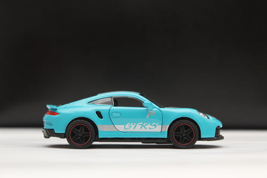 1:43 Porsche Blue Strips Metal Body -  Kunju Vandi  