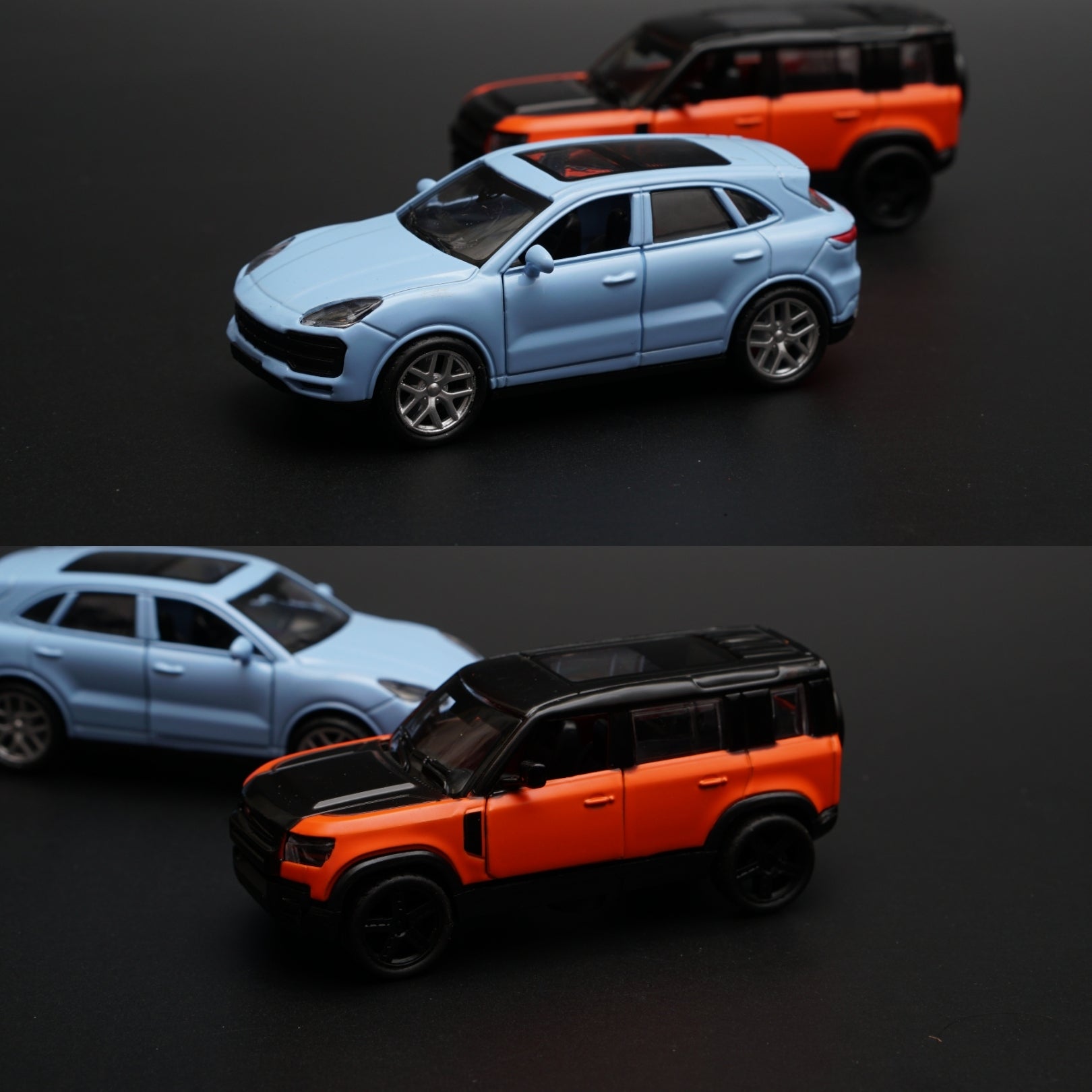 1:43 Porsche , Defender Diecast Combo (Blue,Orange) -  Kunju Vandi  