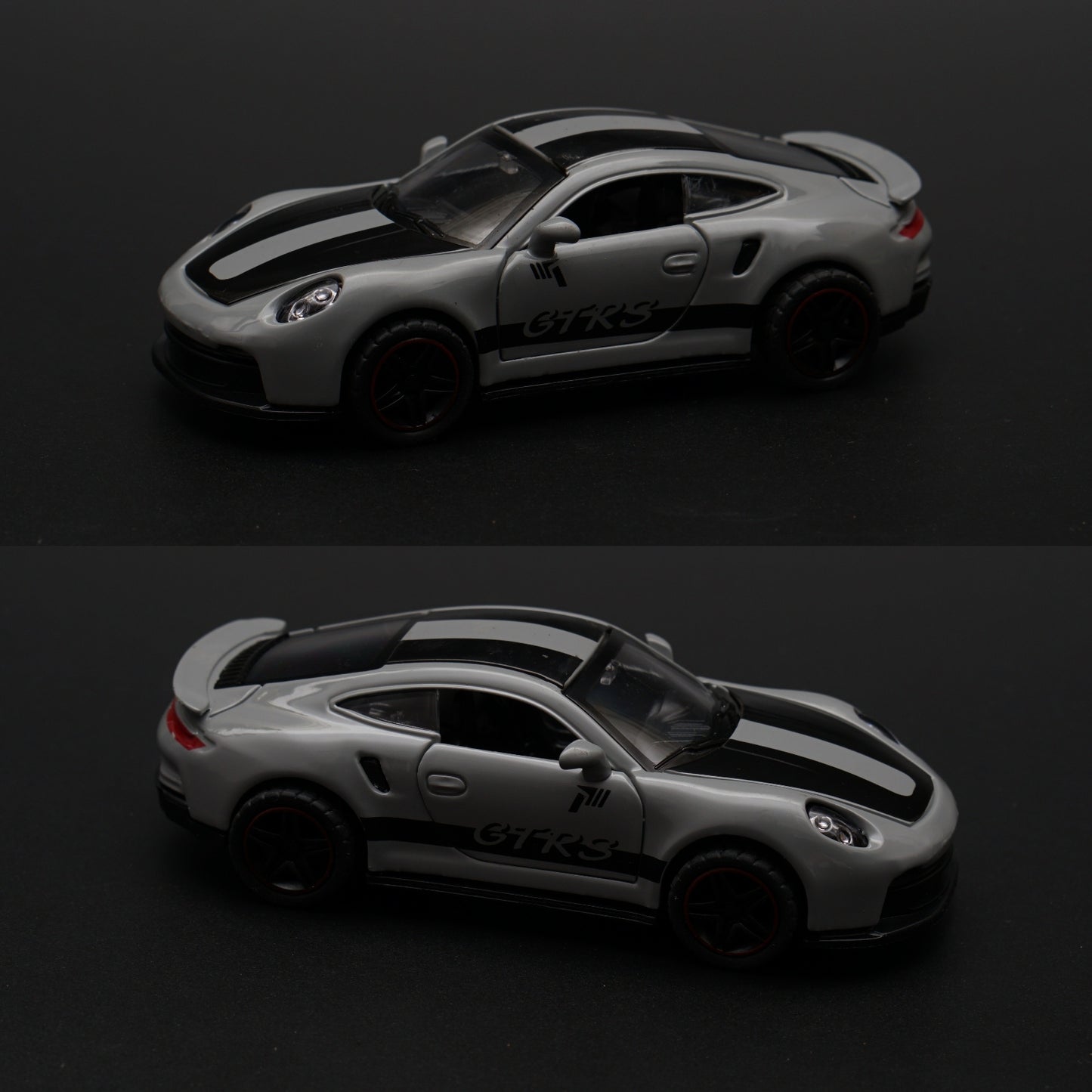 1:43 Porsche Grey Strips Diecast -  Kunju Vandi  