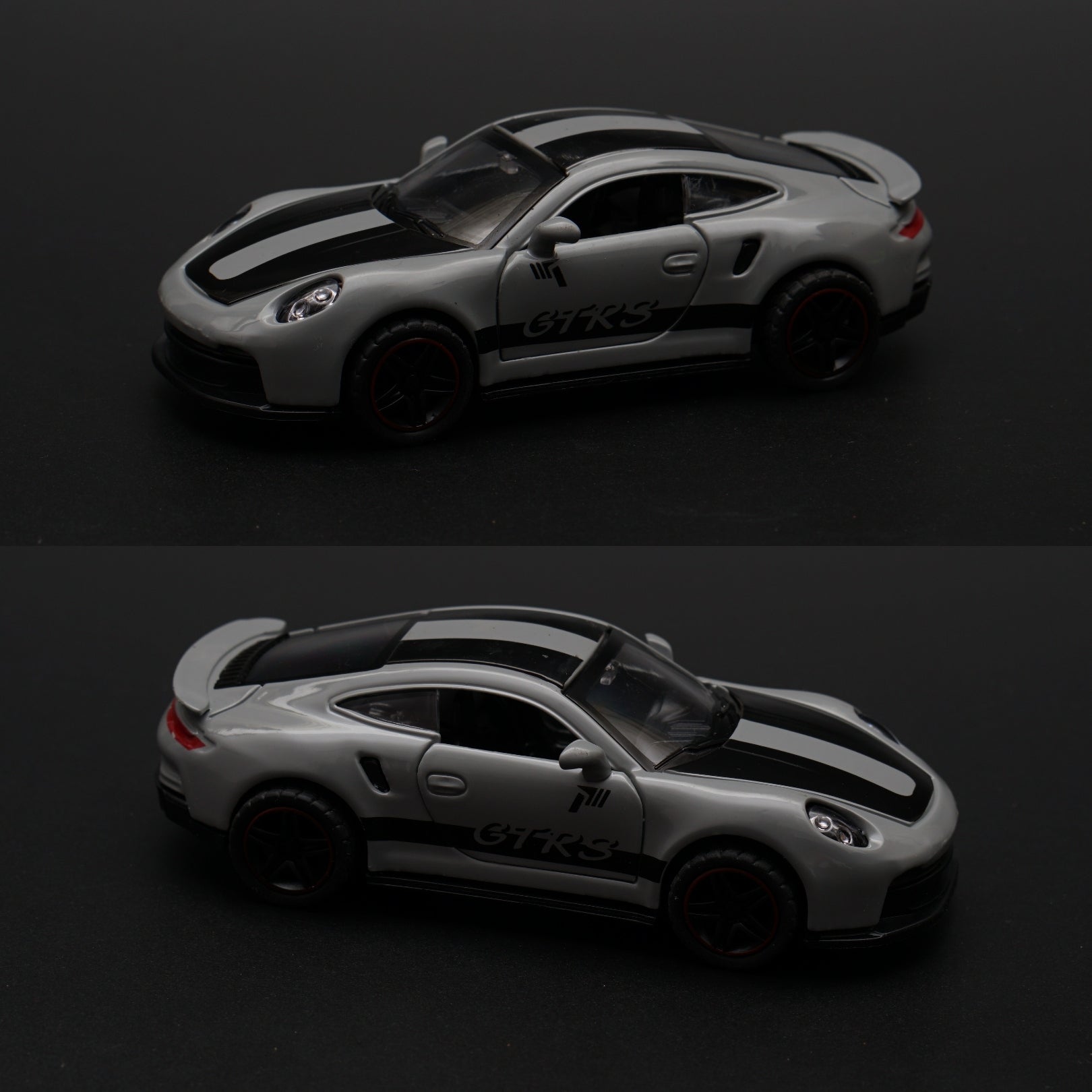 1:43 Porsche Grey Strips Diecast -  Kunju Vandi  