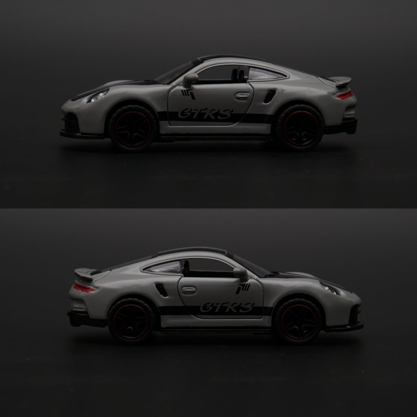 1:43 Porsche Grey Strips Diecast -  Kunju Vandi  