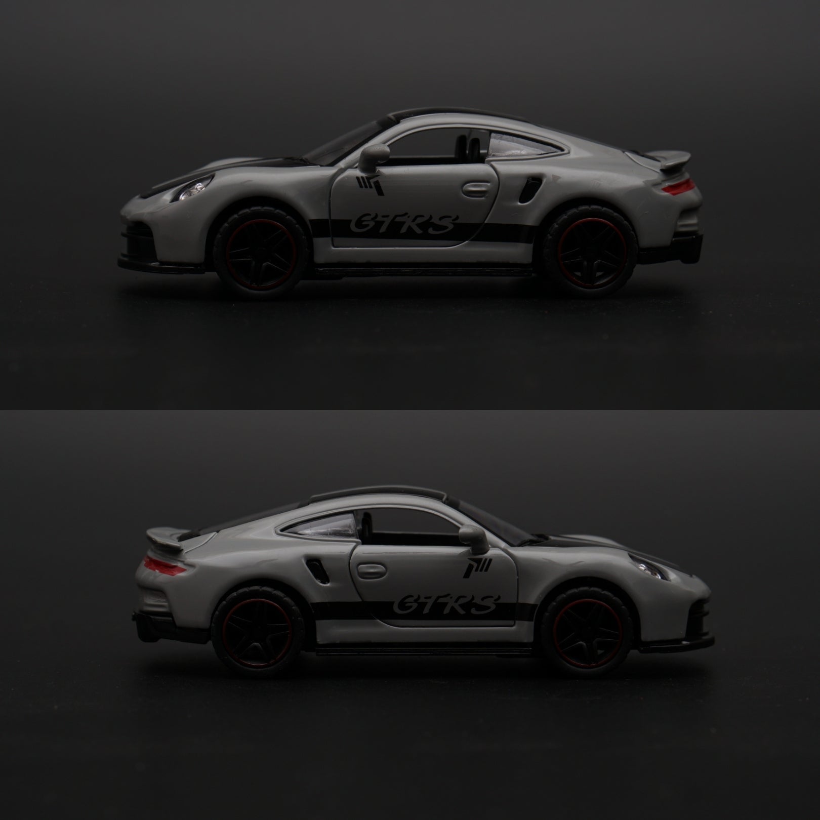 1:43 Porsche Grey Strips Diecast -  Kunju Vandi  