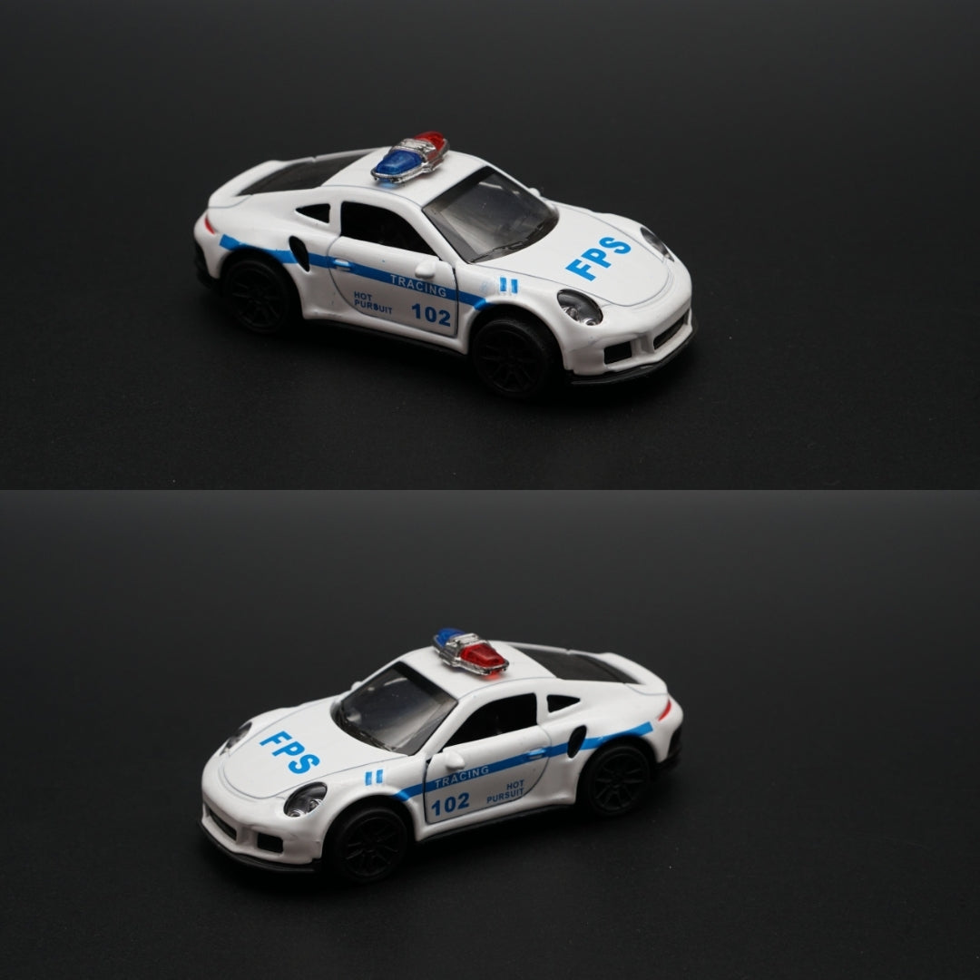 1:43 Porsche Police Version Diecast -  Kunju Vandi  