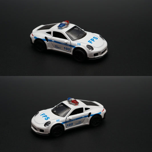 1:43 Porsche Police Version Diecast -  Kunju Vandi  