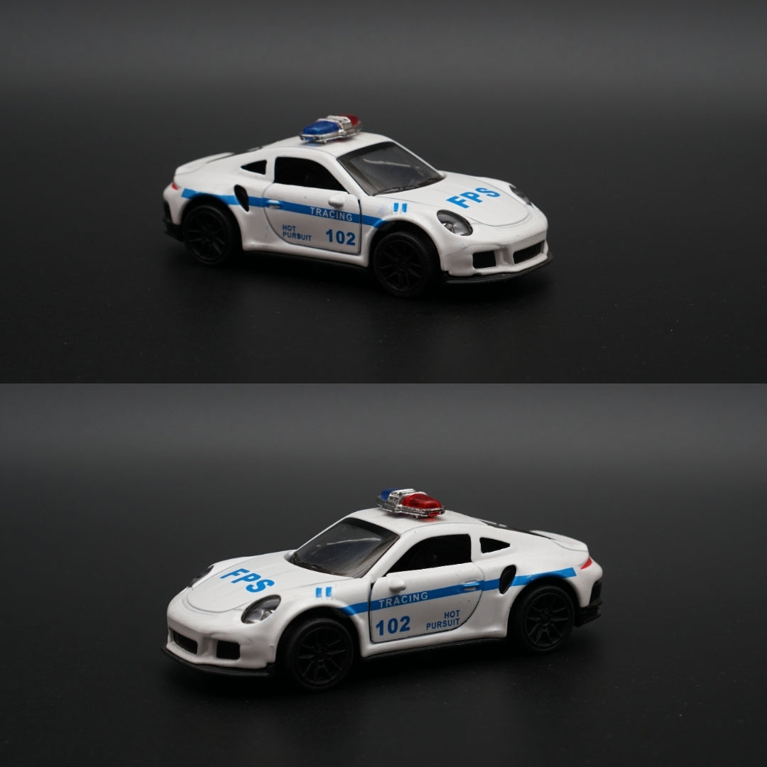 1:43 Porsche Police Version Diecast -  Kunju Vandi  