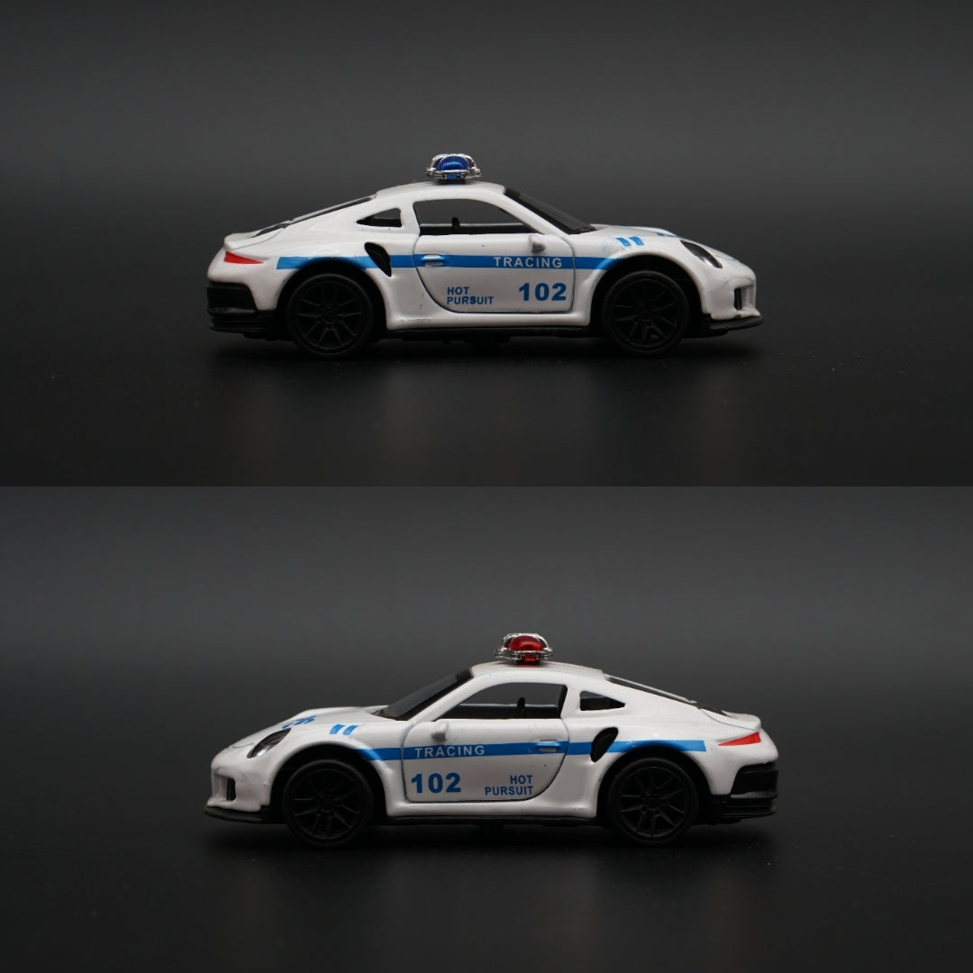 1:43 Porsche Police Version Diecast -  Kunju Vandi  