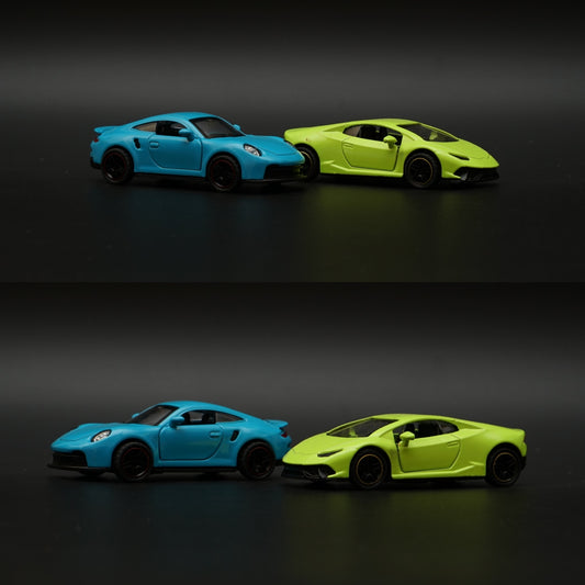 1:43 Porsche, lambo Diecast Combo (Blue,Green) -  Kunju Vandi  