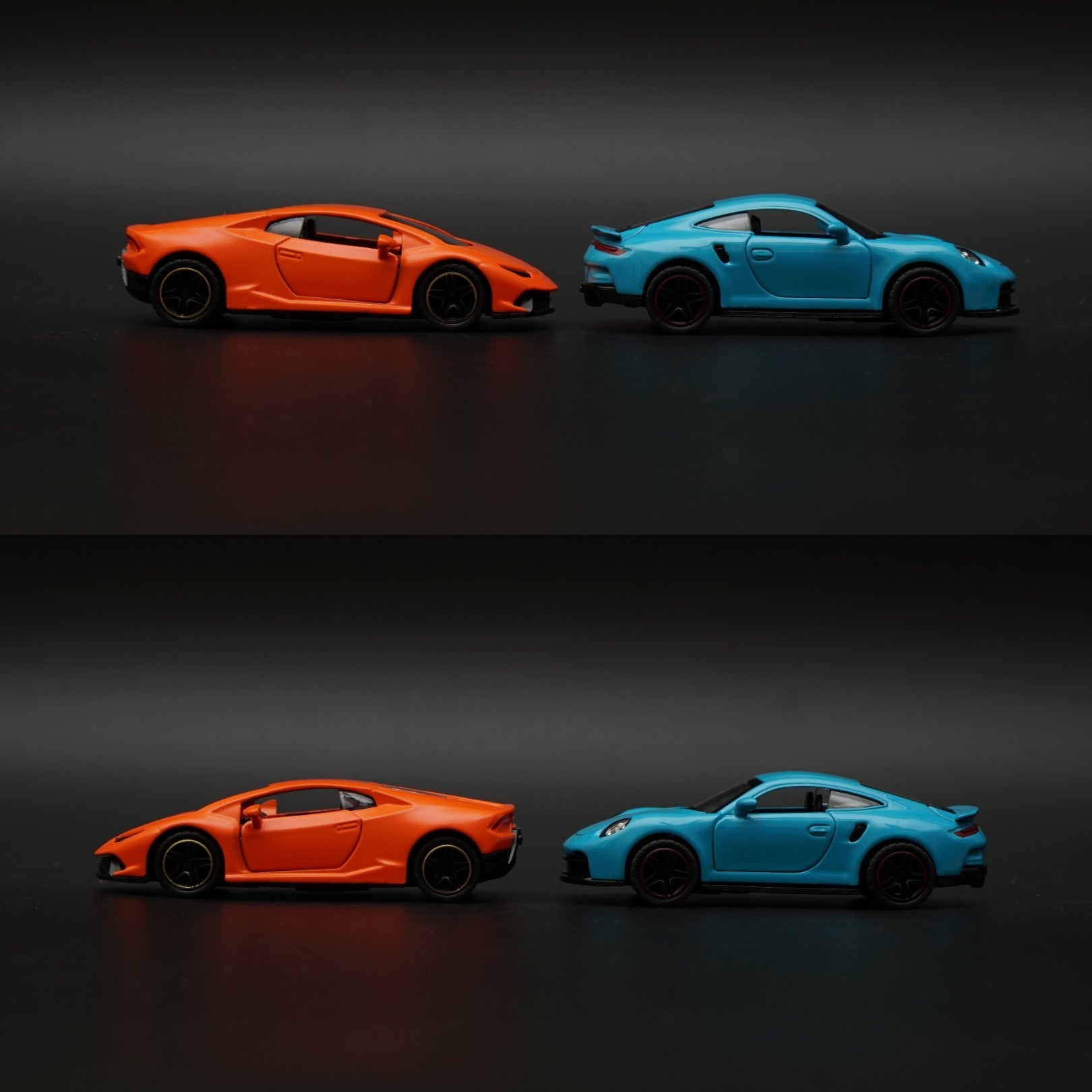 1:43 Porsche, lambo Diecast Combo (Blue,Orange) -  Kunju Vandi  