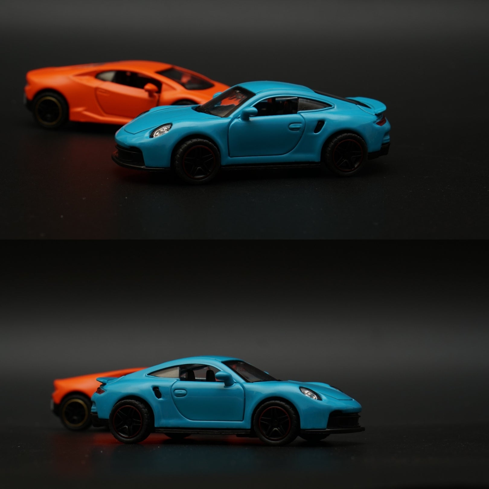 1:43 Porsche, lambo Diecast Combo (Blue,Orange) -  Kunju Vandi  