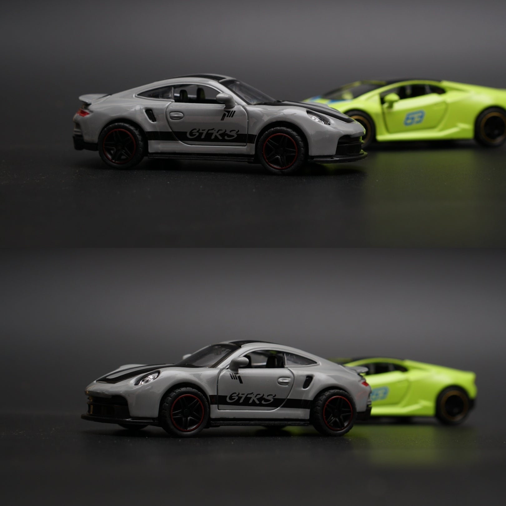 1:43 Porsche , lambo Diecast Combo (Grey,Green) -  Kunju Vandi  