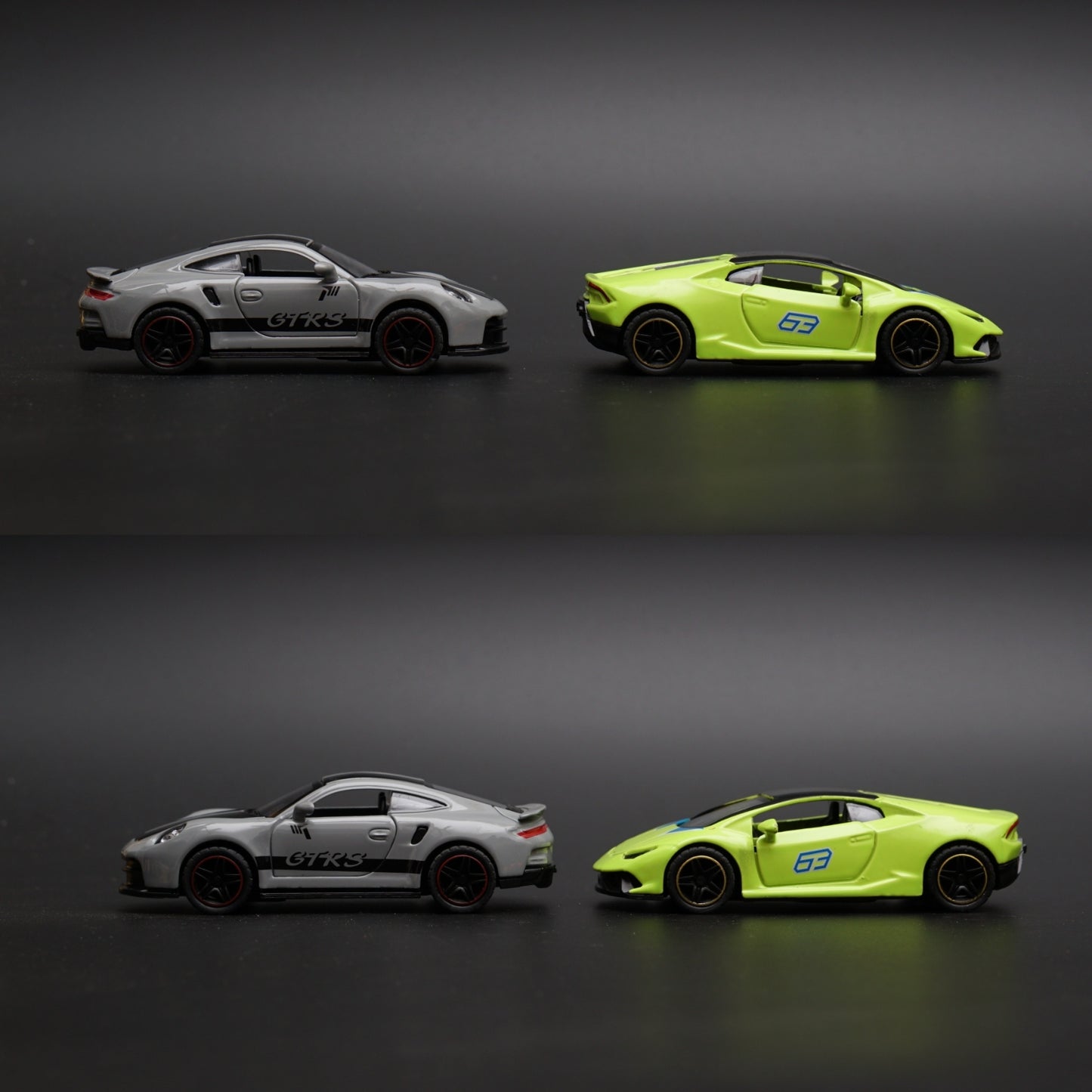 1:43 Porsche , lambo Diecast Combo (Grey,Green) -  Kunju Vandi  