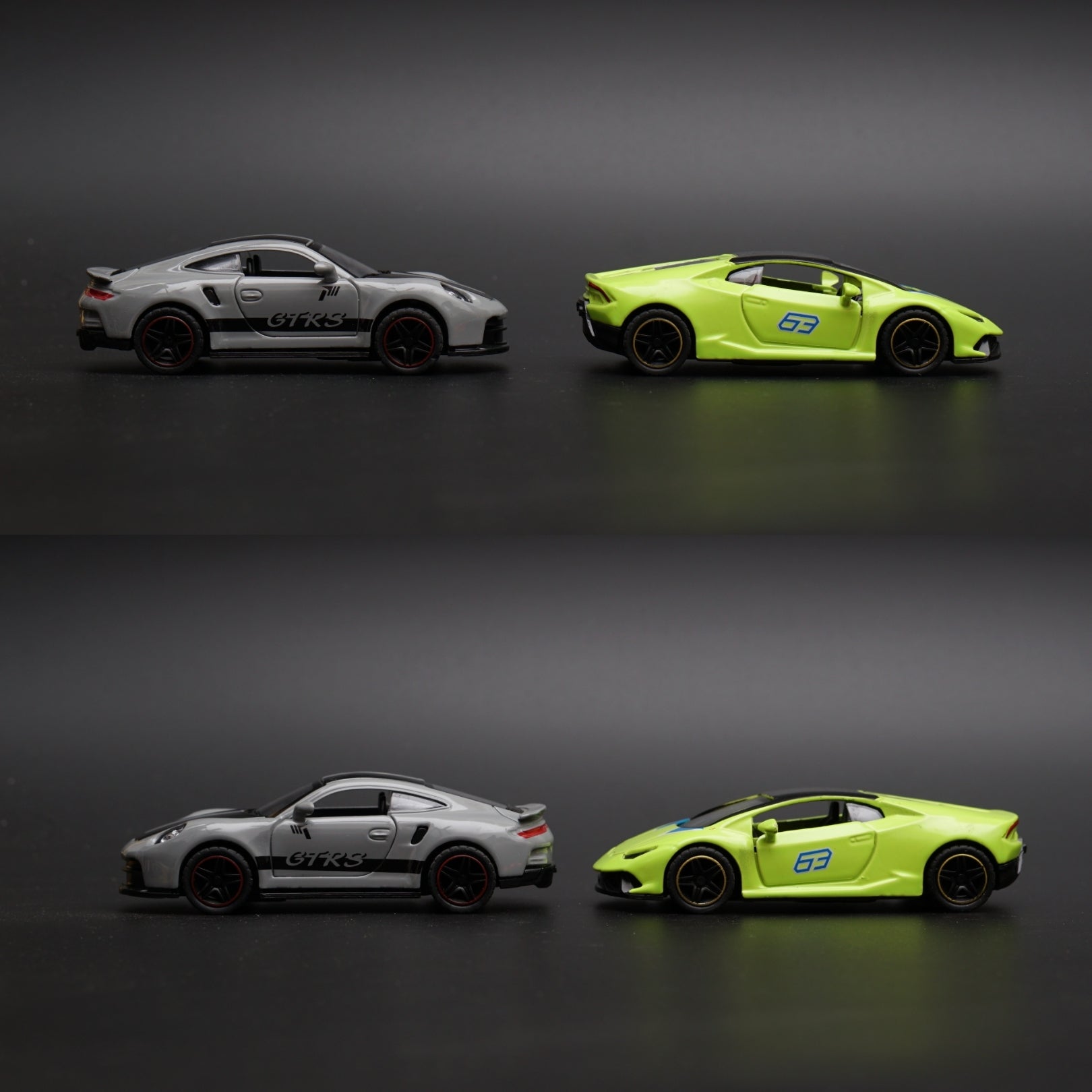 1:43 Porsche , lambo Diecast Combo (Grey,Green) -  Kunju Vandi  