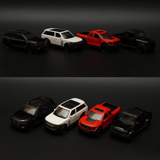 1:43 Raptor, Gwagon, BMW, Range Rover Diecast Combo -  Kunju Vandi  