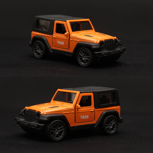 1:43 Thar Hard Top , Metal Body Orange -  Kunju Vandi  