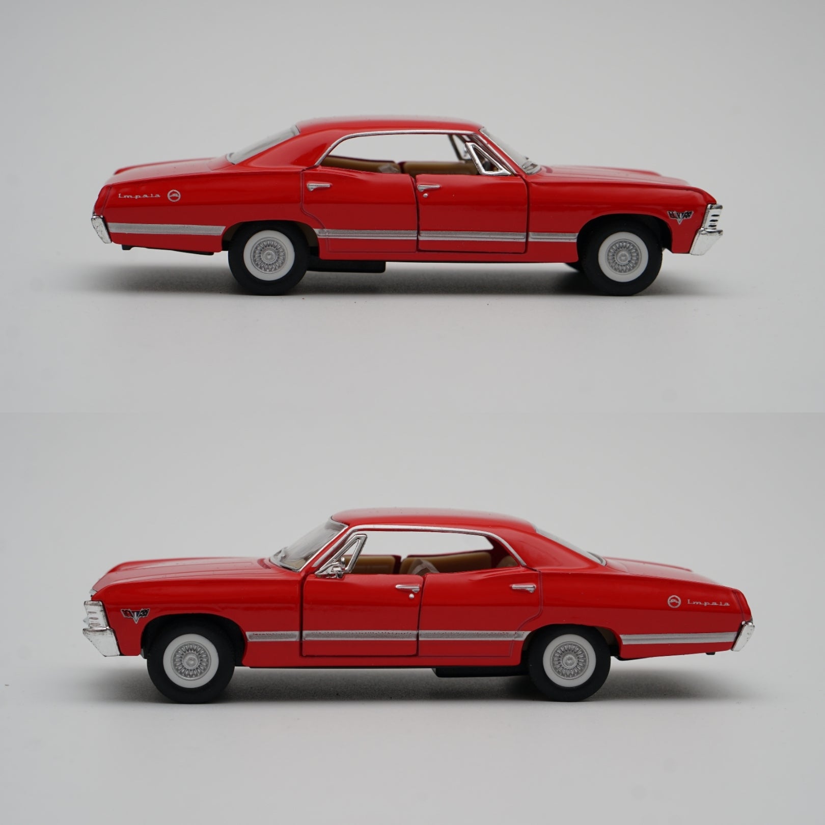 1:43 kinsmart 1967 Chevrolet Impala (Red) -  Kunju Vandi  