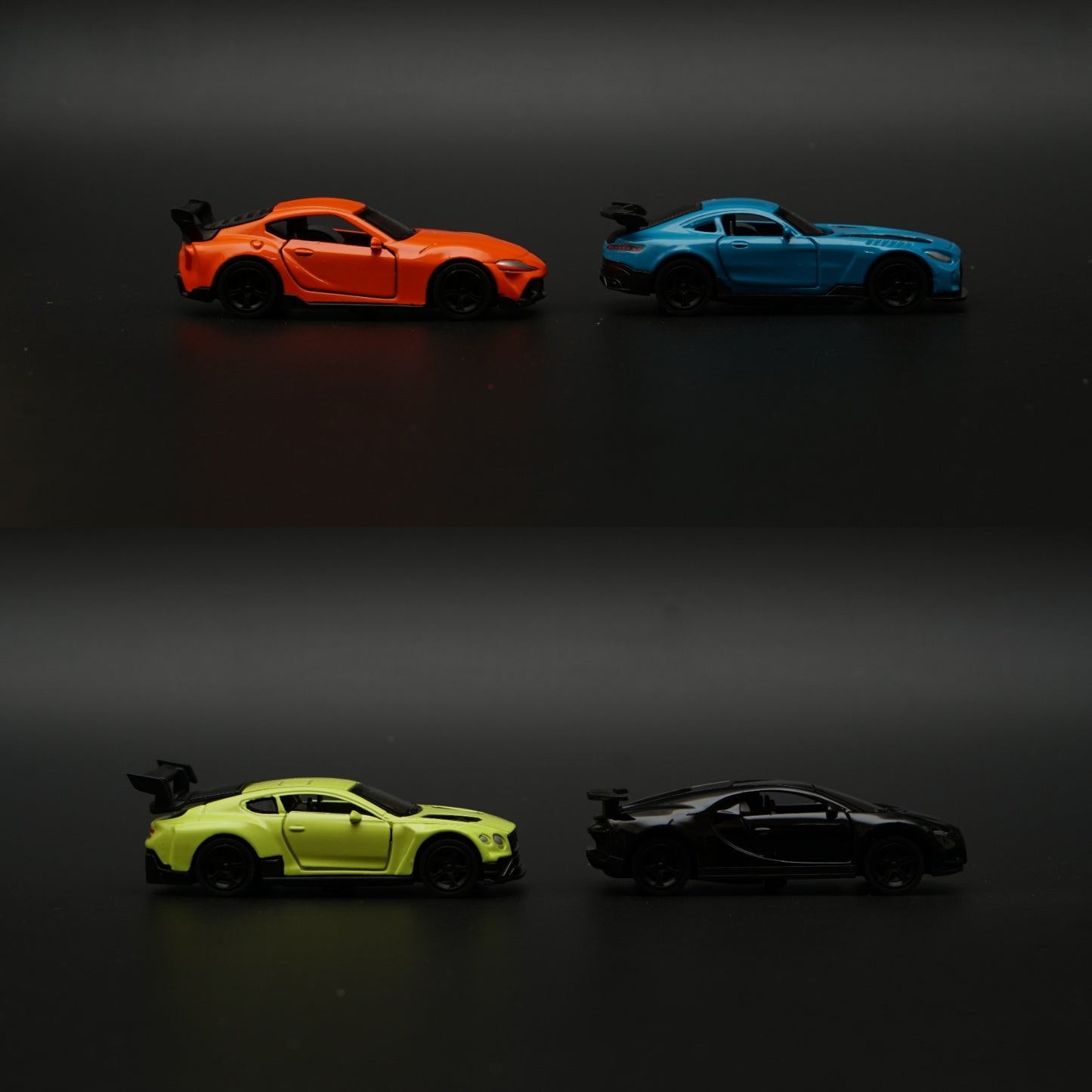 1:64 Bentley, Bugatti, Supra, AMG GT Diecast Combo 4 Pcs -  Kunju Vandi  